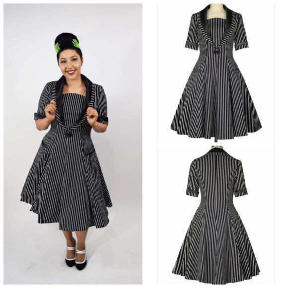ChicStar Dresses & Skirts - Jack Skellington Dress in Black and White Stripes